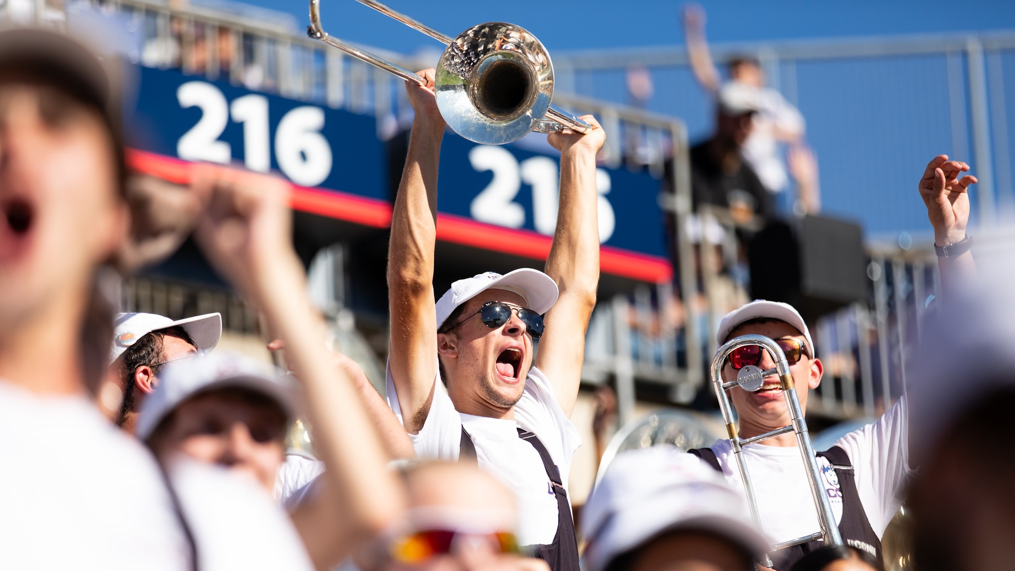 Pride - UConn Marching Band trombone section